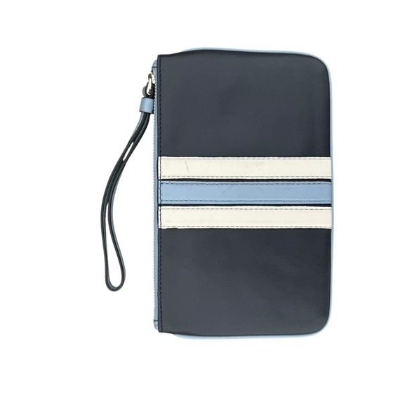 Coach Navy Blue Leather Wristlet - Picture 10 of 13